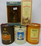 Bell's Scotch Whisky Wade Decanters aged 20 years 12 years (2) Hawaii etc a Famous Grouse Decanter