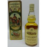 Glen Moray Single Highland Malt Whisky 12 years old in original Argyll and Sutherland Highlanders