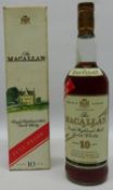 The Macallan Single Highland Malt Scotch Whisky 10 years old matured in sherrywood 57% vol with