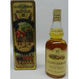 Glen Moray Single Highland Maly Whisky 12 years old in original Queen's Own Cameron Highlanders tin