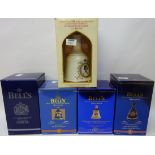 Bell's Scotch Whisky Commemorative Wade Decanters for ER II Gold & Diamond Jubilee 60 & 75