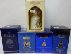 Bell's Scotch Whisky Commemorative Wade Decanters for ER II Gold & Diamond Jubilee 60 & 75