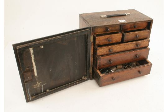 An engineers seven drawer chest with some tools with hinged door G - Image 3 of 3