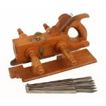 A little used handled screwstem plough by ATKINS & Sons Birmingham with boxwood stems and nuts and