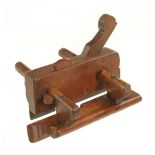 An early beech plough by COGDELL (mark G-) with internal wood depth stop and replaced wedge