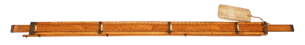 A HAMS Ullage Rule c1850, a complex 42" boxwood slide and dipping rule,