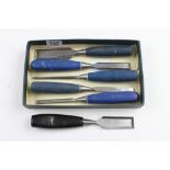 Six bevel edge chisels with plastic handles G