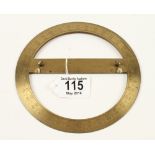 A 6" brass protractor by WH HARLING G++