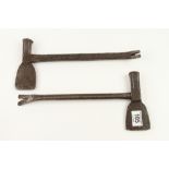 Two hand forged crate hammers G