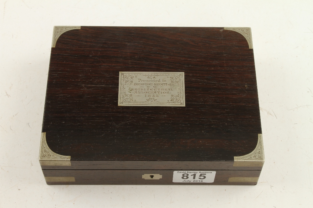 A set of German Silver drawing instruments in rosewood case, - Image 2 of 2