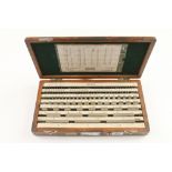 A 122 piece metric slip gauge block set 0.