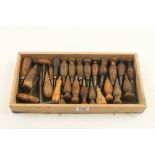 A quantity of leather workers awls etc
