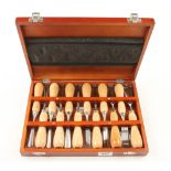 A cased set of 12 unused carving tools by MASTER GRIP