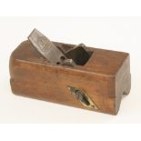 A beech chamfer plane by MOSELEY with iron sliding box G