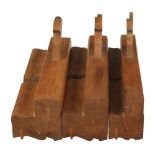 A very little used set of 3 wide moulders by ATKIN & Son marked 2 Inch,
