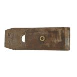 A 2 1/2" panel plane iron by STEWART SPIERS with back iron 50% remains G+