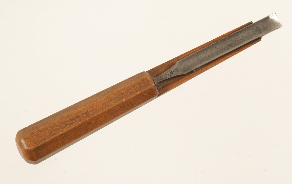 A 9/16" sash scribing gouge by SORBY with octagonal beech handle G++