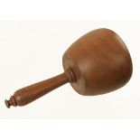 A probably unused beech carvers mallet 5" wide F