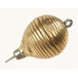 An unusual heavy 3" brass beehive plumb bob G+