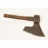 An 18c Austrian R/H side axe with makers mark and 9" edge G