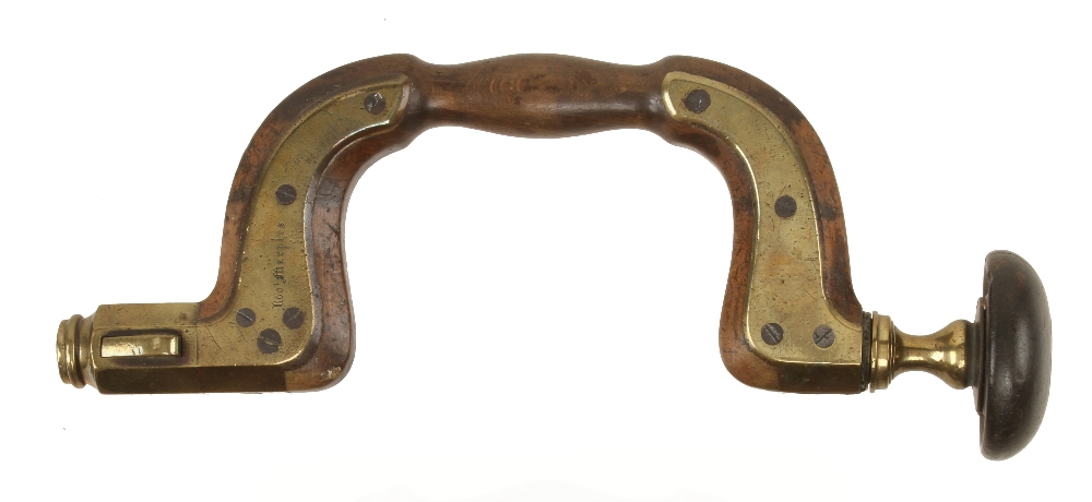 A rare brass plated beach brace by ROBERT MARPLES No 3954 March 1887,