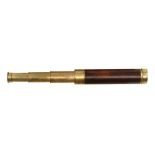 A 19c 4 draw brass telescope by J.B.