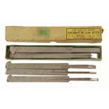 An unused set of 8 Bright Plow Bits by MATHIESON No 1 to 8 in orig box F.