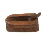 A primitive greenheart oak galley plane 7" x 2" probably French,