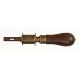 A nice quality and unusually small brass and rosewood bow drill engraved G BUCK Maker,