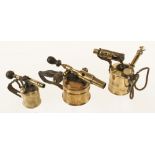 Three blow torches by BURRIDGE & Co Pat. No 3128, T.E.