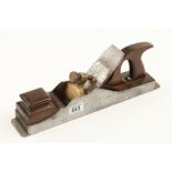 A 151/2" steel panel plane with brass lever some pitting G