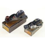 Two little used block planes by RECORD Nos 0102 and 0110 both in orig boxes G++