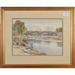 SAMUEL JOHN LAMORNA BIRCH
View of a Selkirk bridge
Signed, inscribed and dated 1925
25 x 34.5cm