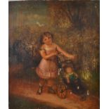 19TH CENTURY ENGLISH PROVINCIAL SCHOOL
Child with a pushchair
Oil on canvas
Indistinctly signed
35.
