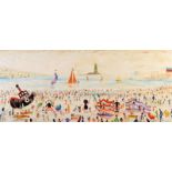 SIMEON STAFFORD
Watching The Boats Go By
Oil on canvas
Signed
Inscribed to the back
50 x 109cm
(See