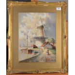 LOUIS VAN STAATEN Near Zwindrecht Watercolour Signed 40 x 30cm Condition Report: Good Condition