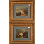 A pair of dog paintings
Oil on board
14.5 x 19.5cm Condition Report: Good Condition.
There are