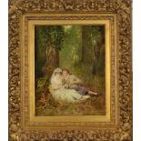 LE FRANCO ? The Proposal Late 19th century continental oil on panel Indistinctly signed Auctioneer's