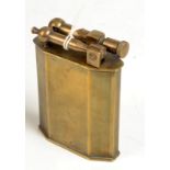 A French Polaire large brass table lighter.