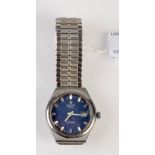 A gentleman's Tissot automatic Seastar stainless steel wristwatch with blue dial and calendar