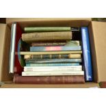 A box of books, mostly about art and antiques,