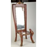 A 19th century French candelabrum stand in Louis XV style, marquetry veneered and ormolu mounted.