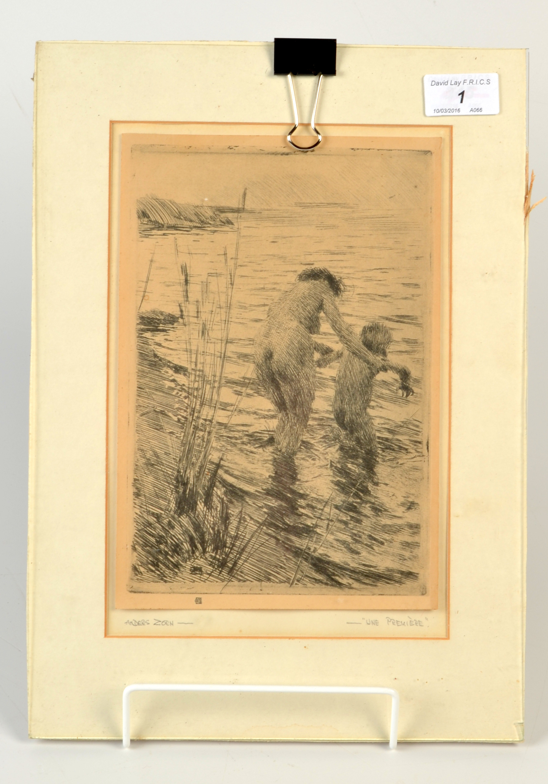 An Anders Zorn print "Une Premiere" and other prints. - Image 2 of 2