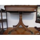 A Regency mahogany fold top card table.