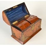 Two Victorian two compartment tea chests.