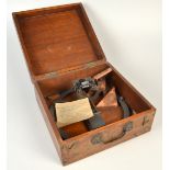 A Sestrel azimuth circle by Henry Browne & Son Ltd. in a fitted hardwood case.