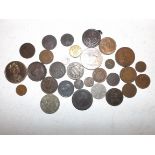 19th century copper coin, two £5 etc.