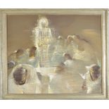 Russian School The resurrected Jesus Christ instructing his disciples Oil and mixed media on