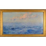 WILLIAM AYERST INGRAM Distant Sails Oil on canvas Signed 41 x 76cm Framed Good