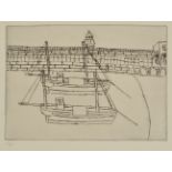 BRYAN PEARCE St Ives Harbour Etching Artists proof Plate size 18 x 25cm (See illustration)